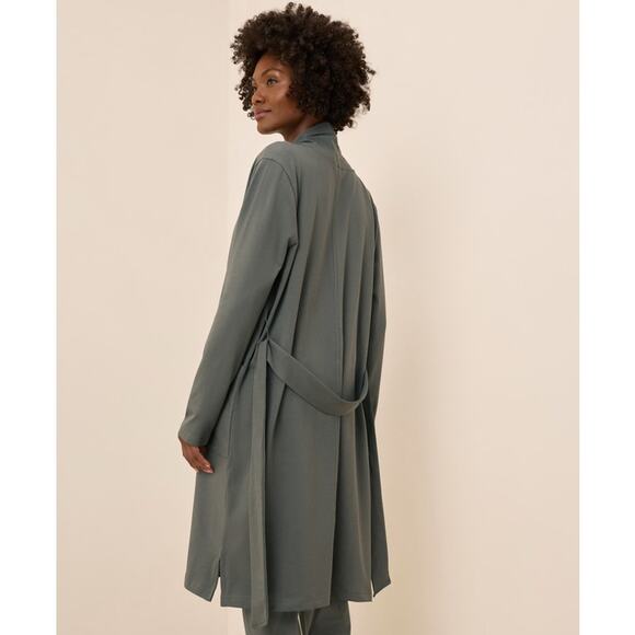 PACT Organic Cool Stretch Lounge Duster Green Sz XL {P12} - Picture 4 of 9